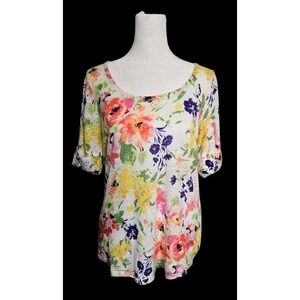 Lauren Ralph Lauren 100% Linen Women's Relaxed Fit Short-Sleeve Shirt Size M